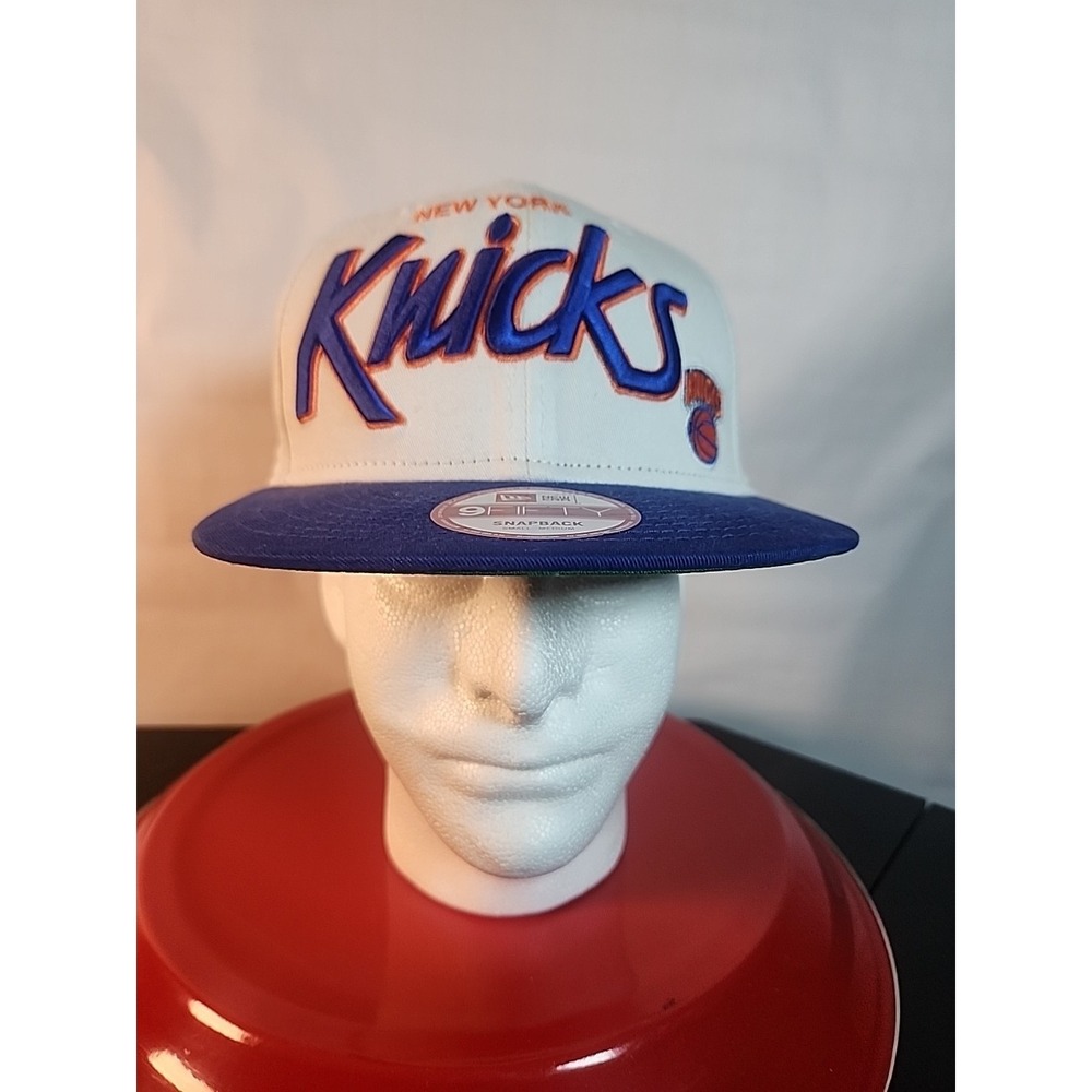 New York Knicks Hat Cap SnapBack White & Blue Hardwood Classics New Era 9fifty